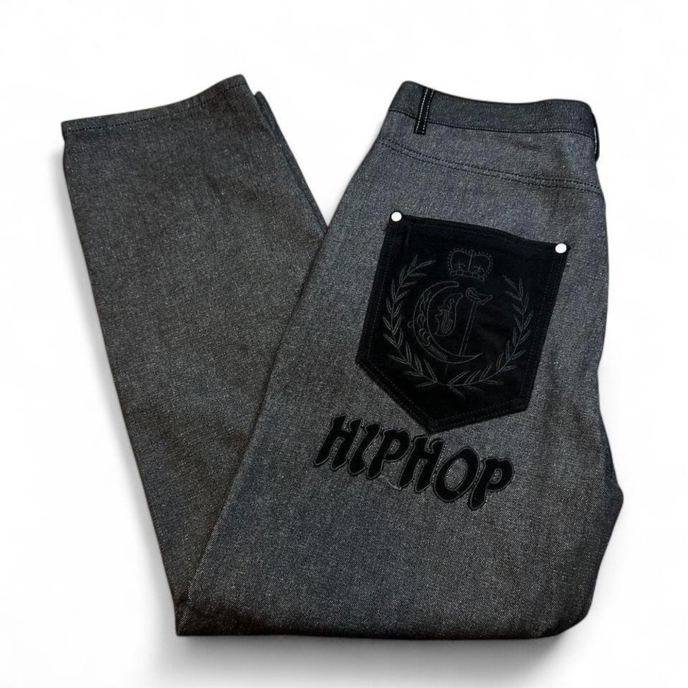Game Time Jeans Hip Hop Baggy Streetwear‎ Denim Size 36x31 Velvet pocket